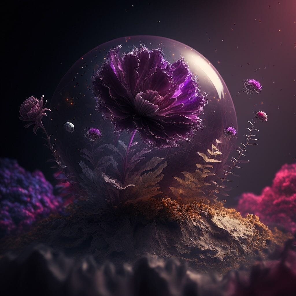 large vibrant purple flower